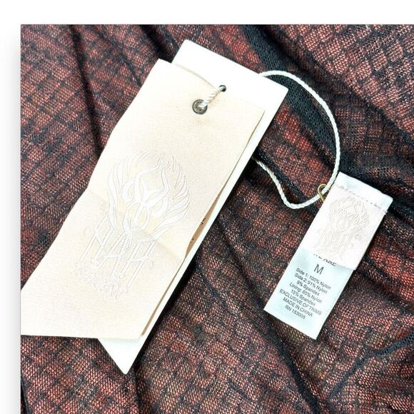 We Are HAH Make it A Double Robe Womens Size Medium M Butterflies BS Noir - Picture 5 of 9